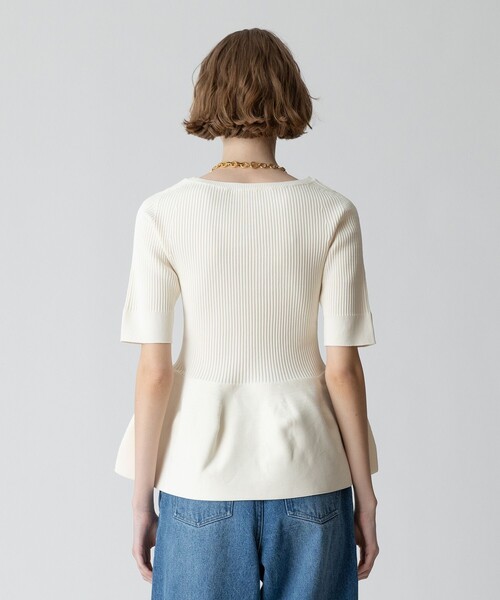「allureville」 半袖ニット 2 ブルー レディースの画像