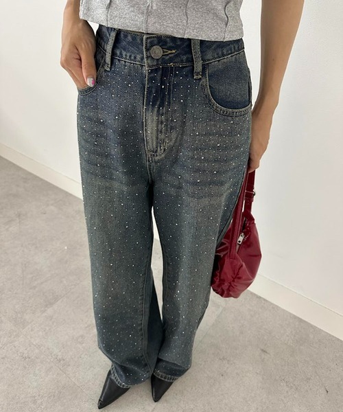 「solleim」 デニムパンツ M ネイビー レディース_画像5