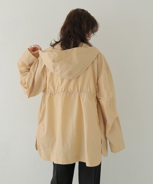 コート アウター 「CLEIO」-春アウター- セミシアーフード付きブルゾン SEMI-SHEER HOODED BLOUSON レディース_11