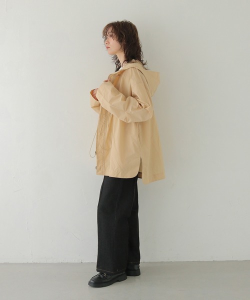 コート アウター 「CLEIO」-春アウター- セミシアーフード付きブルゾン SEMI-SHEER HOODED BLOUSON レディース_19