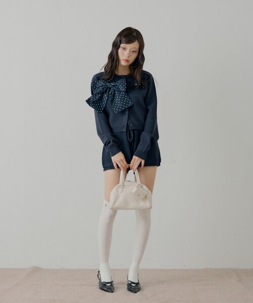 Chico（チコ） カーディガン 「セットアップ対応」リボンコンパクト