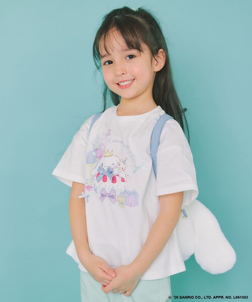 ANY（エニィ） tシャツ 「シナモロール×ANY KIDS」プリント 半袖T