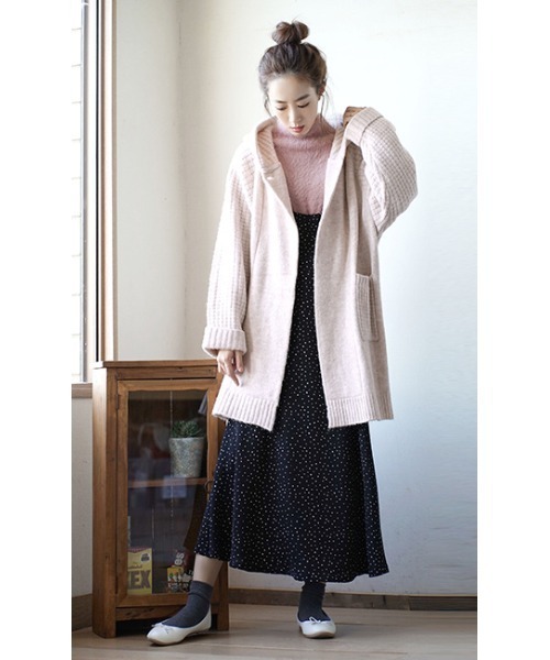 「zootie」 ニットカーディガン フリー チャコール レディース_画像9