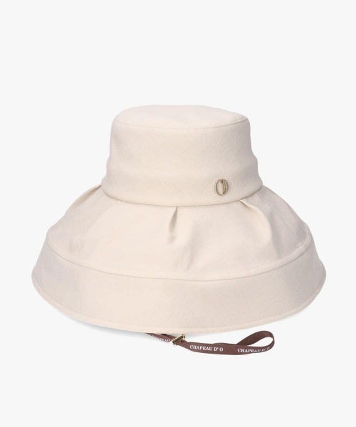 【美品】シャポード オーのUVキャペリンハット Chapeau d' O（シャポードオー） 帽子 ハット UV Tuck Capeline