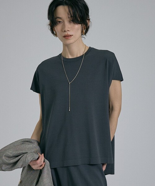 qualite（カリテ） ニット セーター 「接触冷感」レーヨンストレッチ