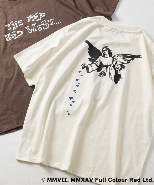 美品 アクリス・プント ビーチパラソル柄 カットソー 綿100 半袖Tシャツ BRANDALISED tシャツ 速乾 「ab」「BRANDALISED」アソートアート