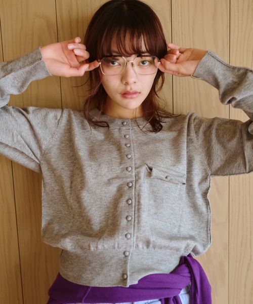 common gull products. カーディガン 夕凪のくるみボタンカーデ、芽心