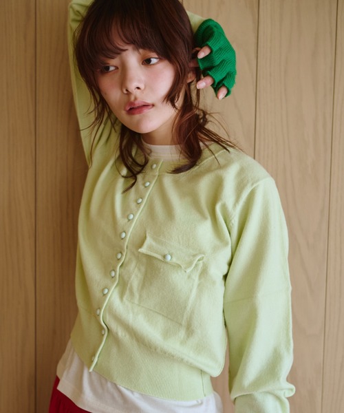 common gull products. カーディガン 夕凪のくるみボタンカーデ、芽心 
