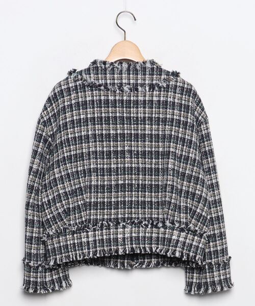 LANVIN en Bleu」 ツイードジャケット 36 ネイビー レディース 【公式