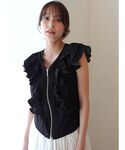 ブラウス シャツ WZIPフリルブラウス「夏服...の詳細画像5