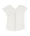 ブラウス シャツ WZIPフリルブラウス「夏服...の詳細画像1