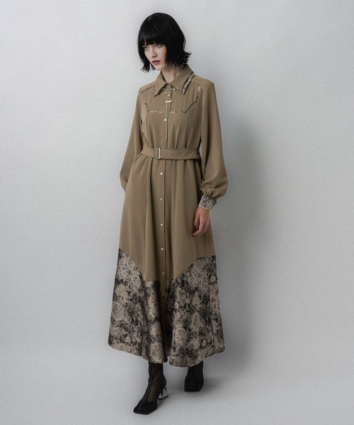 「HARE」 シャツワンピース FREE グリーン系その他 レディース_画像6