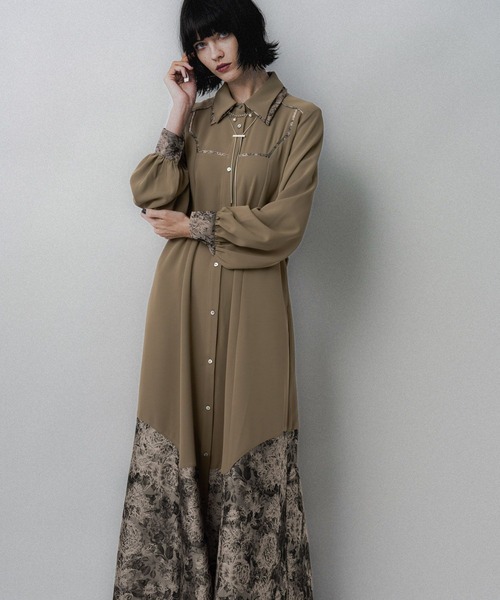 「HARE」 シャツワンピース FREE グリーン系その他 レディース_画像9