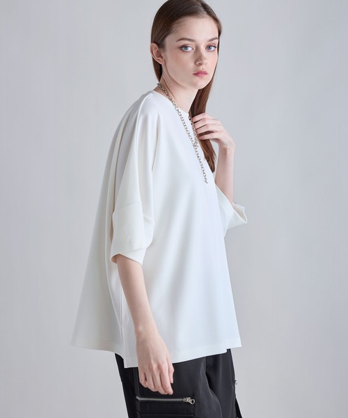 「SOCCE」 7分袖Tシャツ L ライトグレー メンズ_画像6