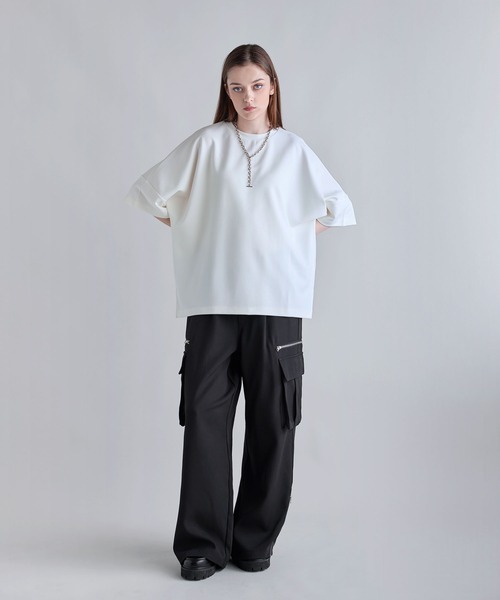 「SOCCE」 7分袖Tシャツ L ライトグレー メンズ_画像8