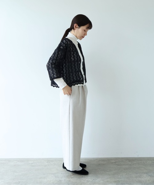 UNIONINIブラウス yuni ブラウス シャツ ○cotton wave lace 2way haori ブラウス