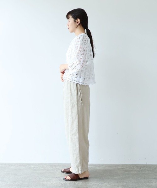 yuni ブラウス シャツ ○cotton wave lace 2way haori ブラウス