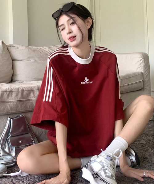 「shopnikoniko」 「LOVERS」半袖カットソー フリー ブラック レディース_画像9