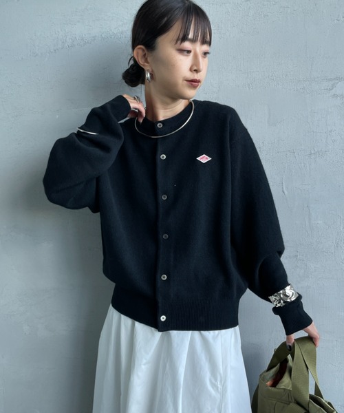 Danton（ダントン） ニットカーディガン 36 レッド レディース