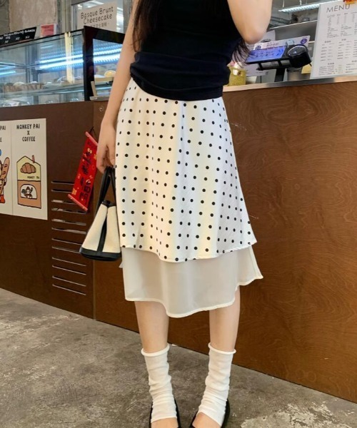 スカート シースルー レイヤード ドットスカート : ZOZOTOWN Yahoo!店