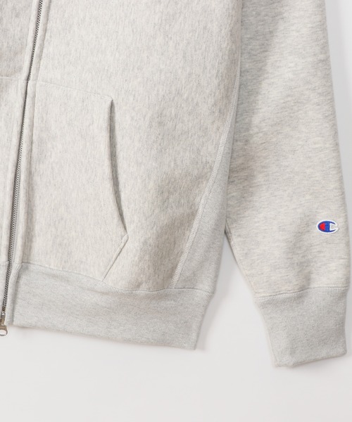 「Champion」 ジップアップパーカー X-LARGE シルバーグレー メンズの画像