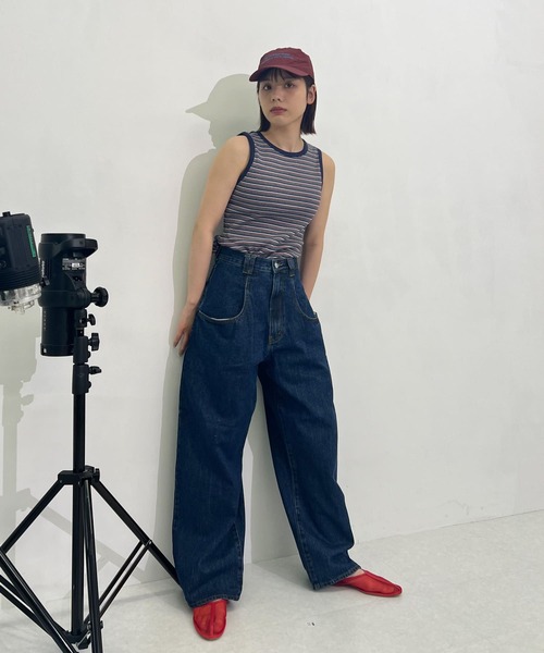 「KBF」 デニムパンツ 34 ライトブルー レディース_1