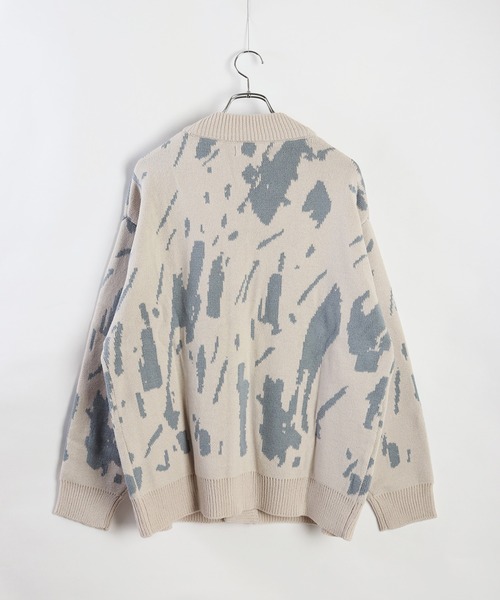 「WESTSEA」 ニットカーディガン M ホワイト メンズ_画像3