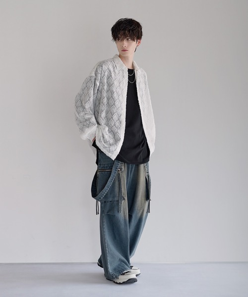 「LILL」 長袖シャツ L ネイビー メンズ_画像7