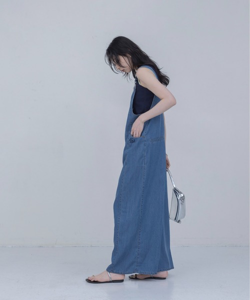 Eimee Law ネイビー サロペット Eimee Law（エイミーロウ） サロペット オーバーオール テンセルデニム