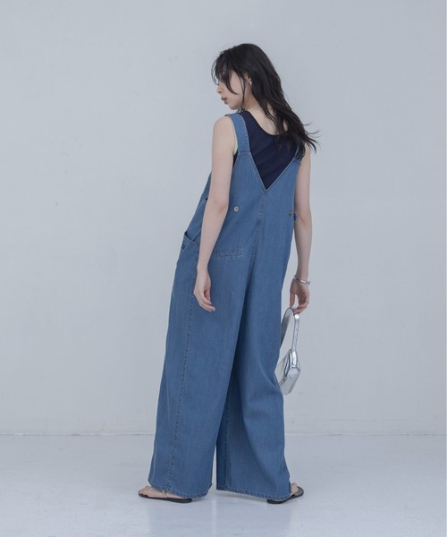 Eimee Law ネイビー サロペット Eimee Law（エイミーロウ） サロペット オーバーオール テンセルデニム
