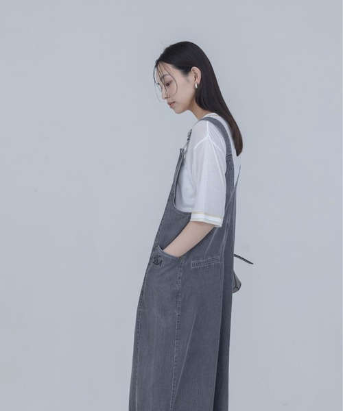 エイミーロウ デニム調サロペット Eimee Law（エイミーロウ） サロペット オーバーオール テンセルデニム