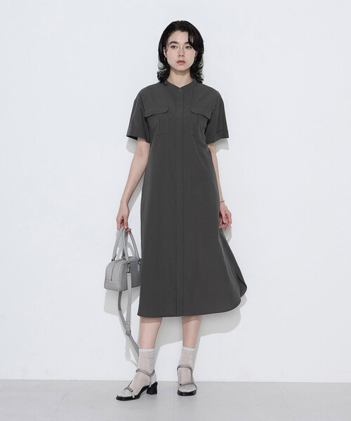 ワンピース タイプライター ロングシャツドレスの画像