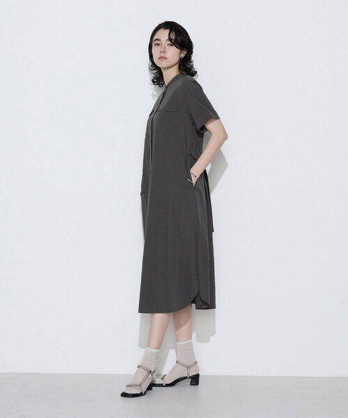 ワンピース タイプライター ロングシャツドレスの画像
