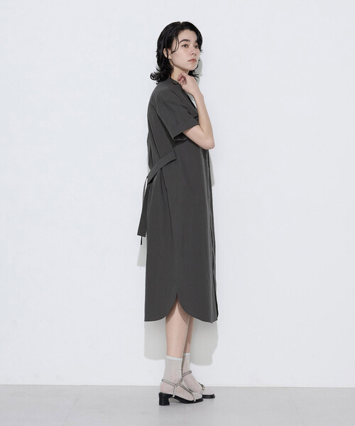 ワンピース タイプライター ロングシャツドレスの画像