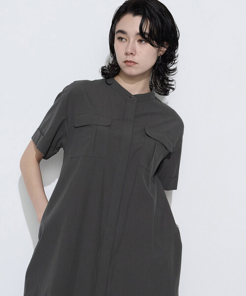 ワンピース タイプライター ロングシャツドレスの画像