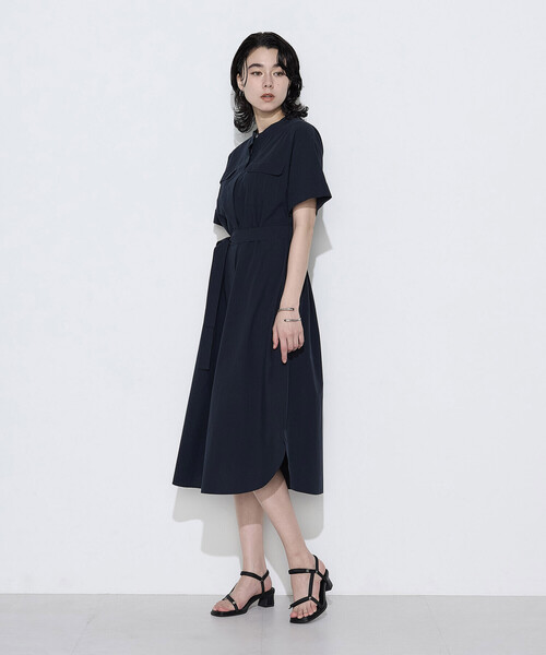 ワンピース タイプライター ロングシャツドレスの画像