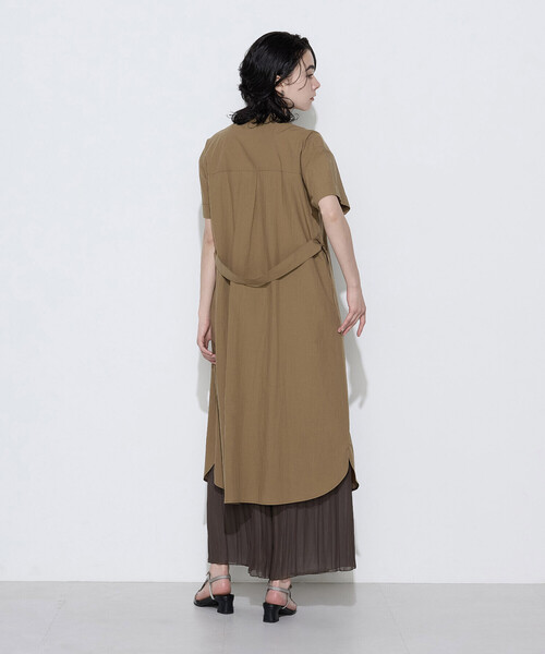 ワンピース タイプライター ロングシャツドレスの画像