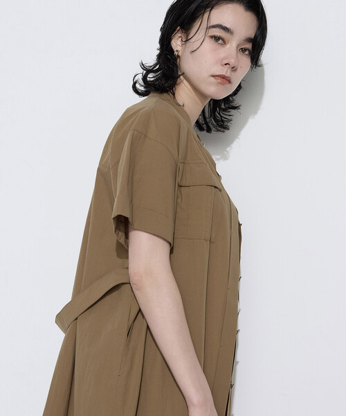 ワンピース タイプライター ロングシャツドレスの画像