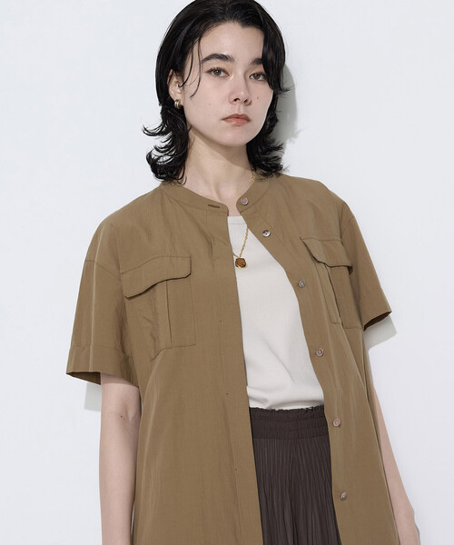 ワンピース タイプライター ロングシャツドレスの画像
