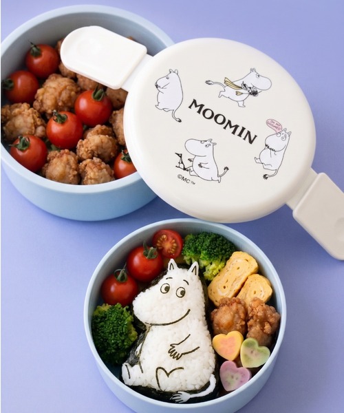 MOOMIN（ムーミン） 弁当箱 ユニークフェイス 丸型ランチボックス 2段