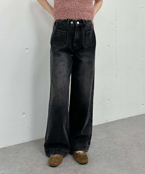 「archives」 デニムパンツ SMALL ブラウン レディース_画像3