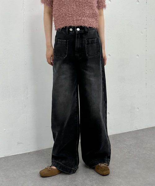 「archives」 デニムパンツ SMALL ブラウン レディース_画像4