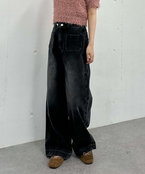 「archives」 デニムパンツ SMALL ブラウン レディース_画像5