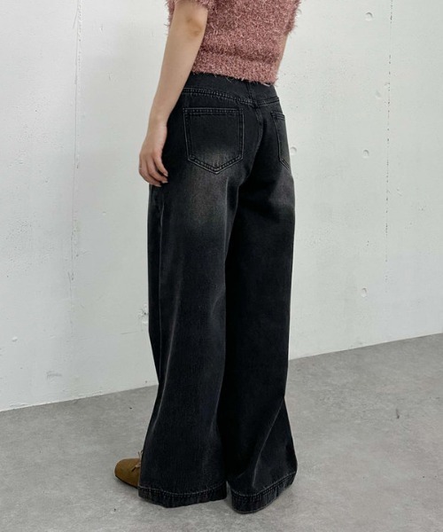 「archives」 デニムパンツ SMALL ブラウン レディース_画像6