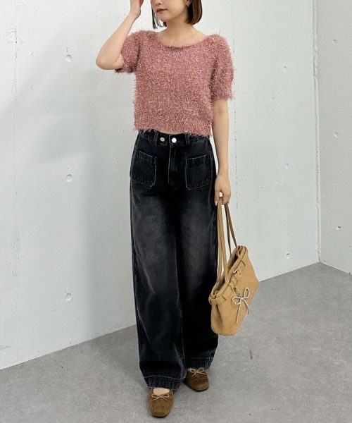 「archives」 デニムパンツ SMALL ブラウン レディース_画像8