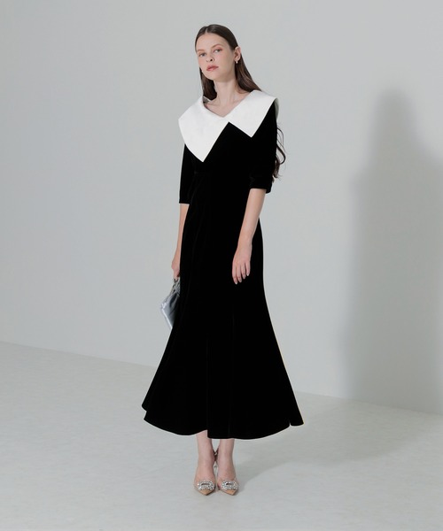 「Leja」 半袖ワンピース MEDIUM ブラック レディース_画像4