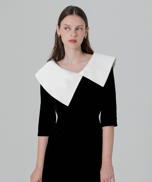 「Leja」 半袖ワンピース MEDIUM ブラック レディース_画像5