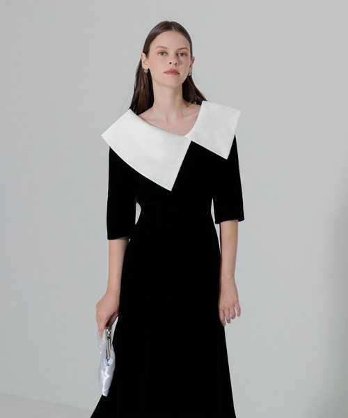 「Leja」 半袖ワンピース MEDIUM ブラック レディース_画像6