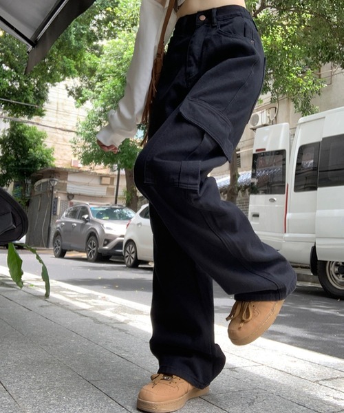 「DAY CLOSET」 カーゴパンツ L レッド レディース_画像7