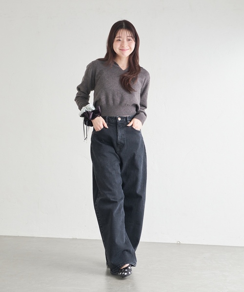 「LE TALON」 フラットパンプス 22cm サックスブルー レディース_画像5